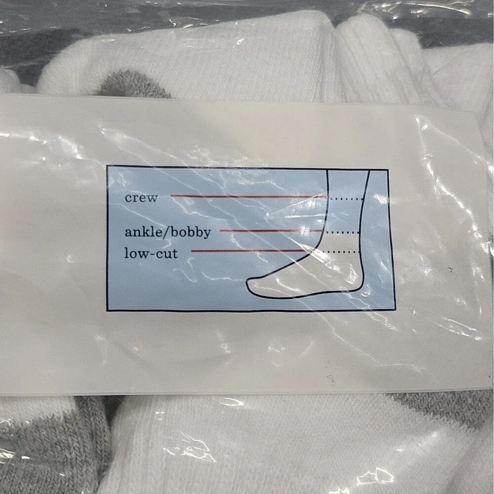 Cat & Jack Boys' 10 pair Ankle Socks White Size Medium 9-2.5